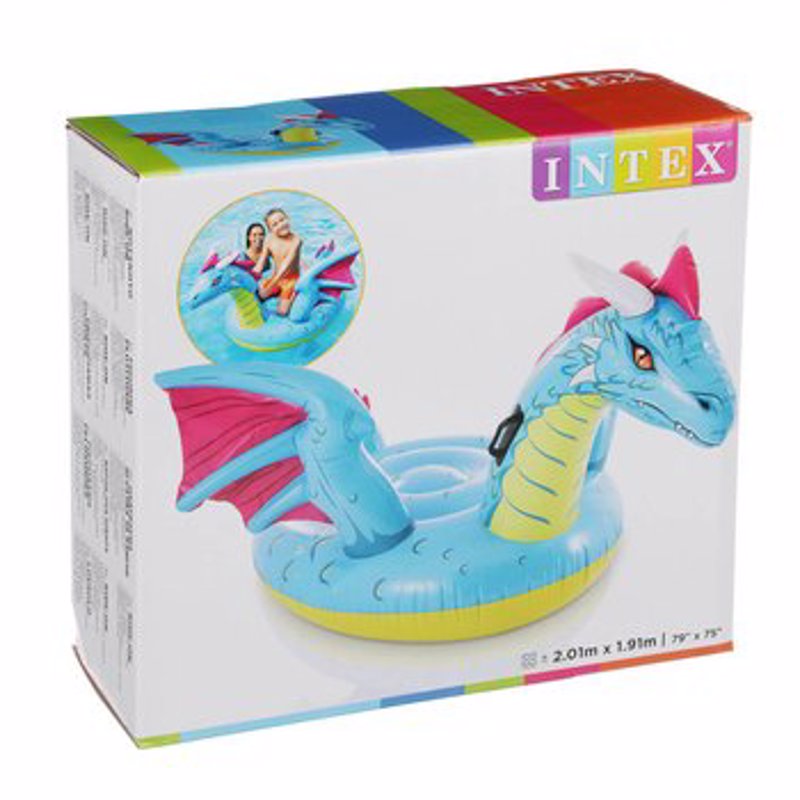 Детский надувной плотик Intex 57563 (201 x 191 см) Дракоша
