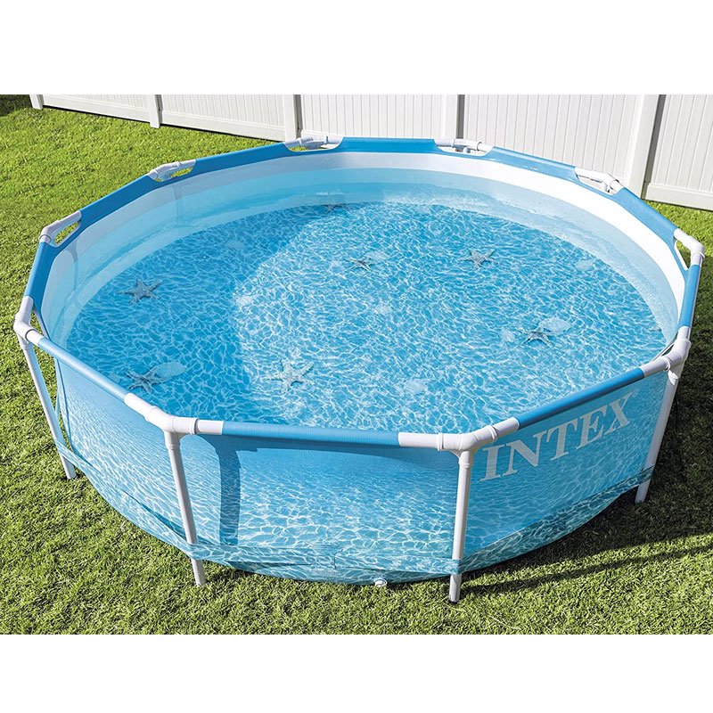 Круглый каркасный бассейн Intex 28208 (305 x 76 см) Metal Frame (В комплекте картриджный фильтрующий насос)