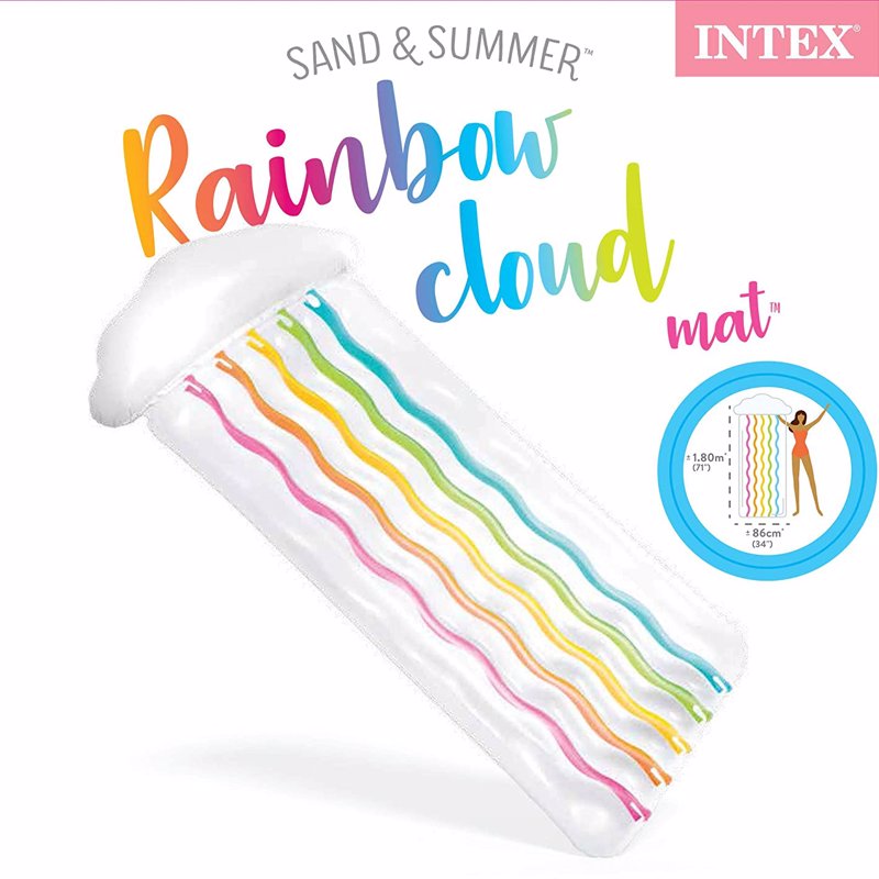 Надувной матрас для плавания Intex 56804 (198 x 91 см) Радужная тучка