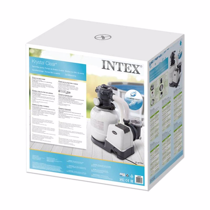Песочный фильтрующий насос Intex 26646 (7900 л/час, 23 кг) Krystal Clear