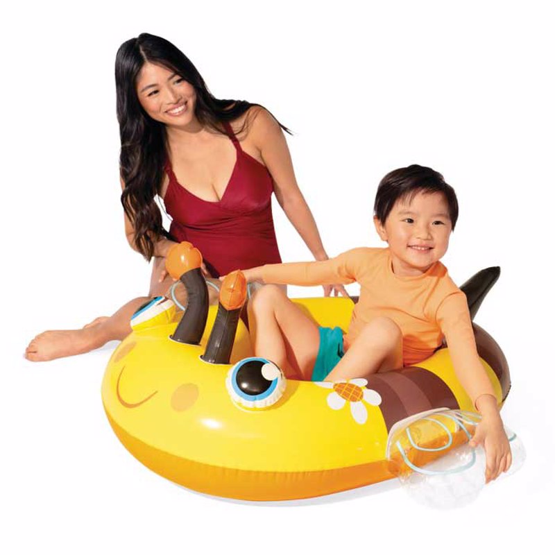 Детский надувной плотик Intex 59380 Самолет (112x99 см) Шмель