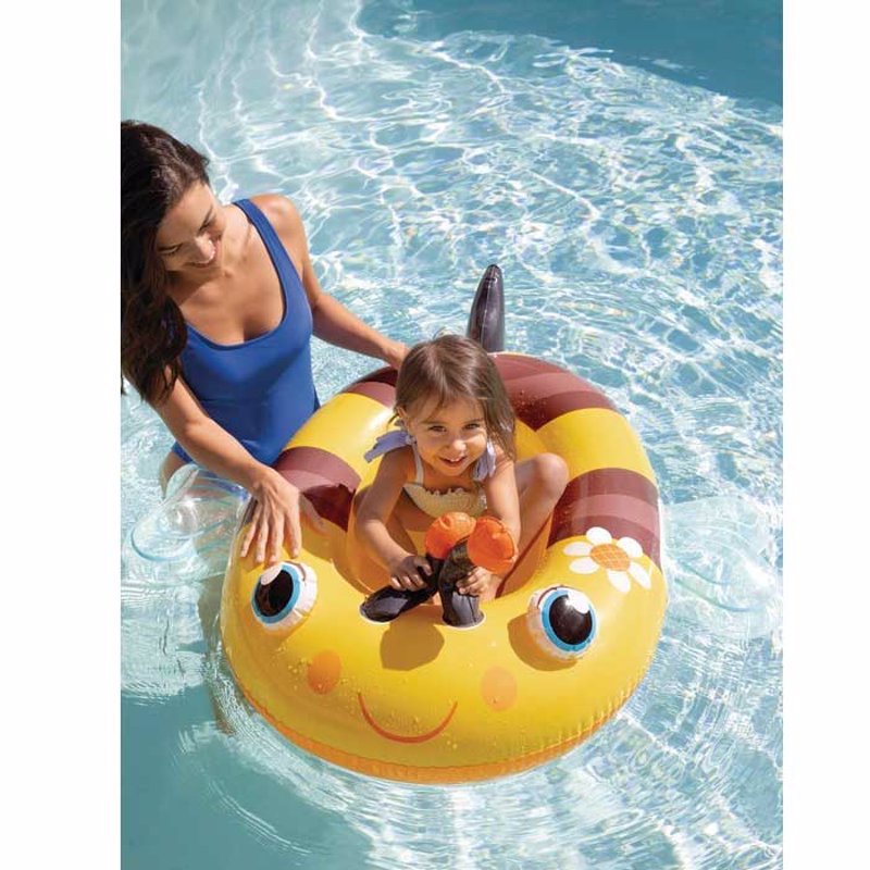 Детский надувной плотик Intex 59380 Самолет (112x99 см) Шмель