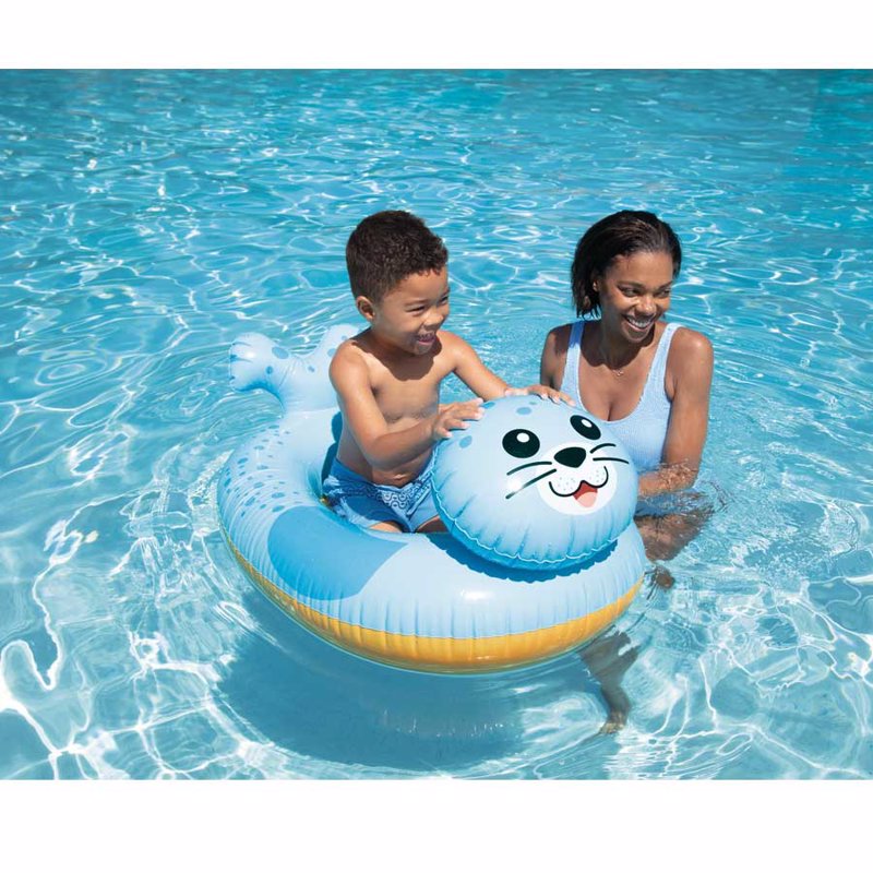 Детский надувной плотик Intex 59380 Самолет (107x76 см) Морской котик