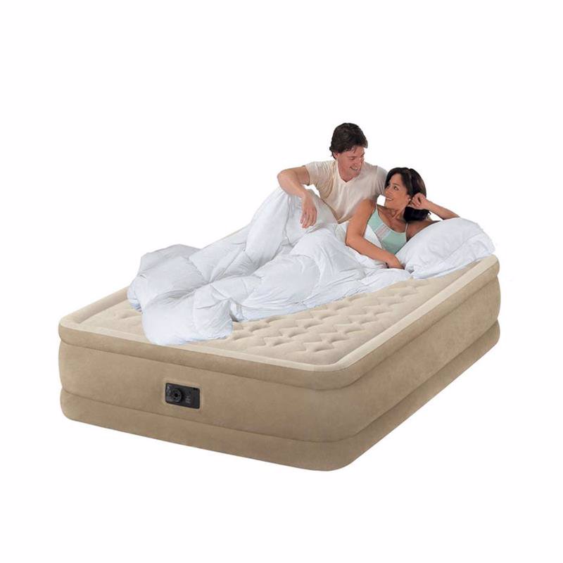 Двуспальная надувная кровать Intex 64458 (152 х 203 x 46 см) Ultra Plush + Встроенный электронасос 220В