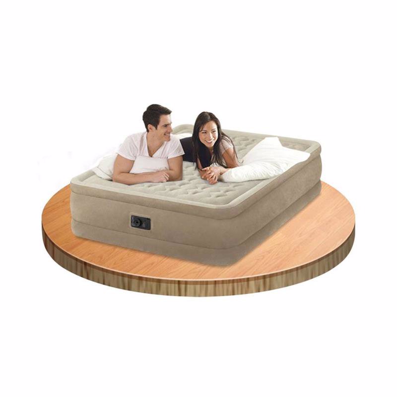 Двуспальная надувная кровать Intex 64458 (152 х 203 x 46 см) Ultra Plush + Встроенный электронасос 220В