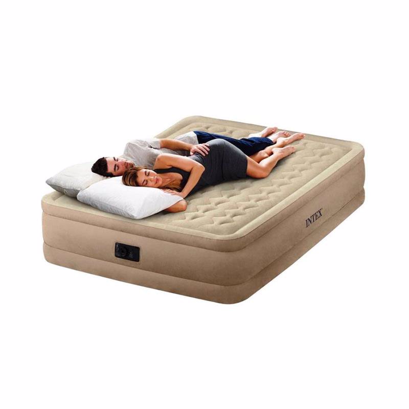 Двуспальная надувная кровать Intex 64458 (152 х 203 x 46 см) Ultra Plush + Встроенный электронасос 220В