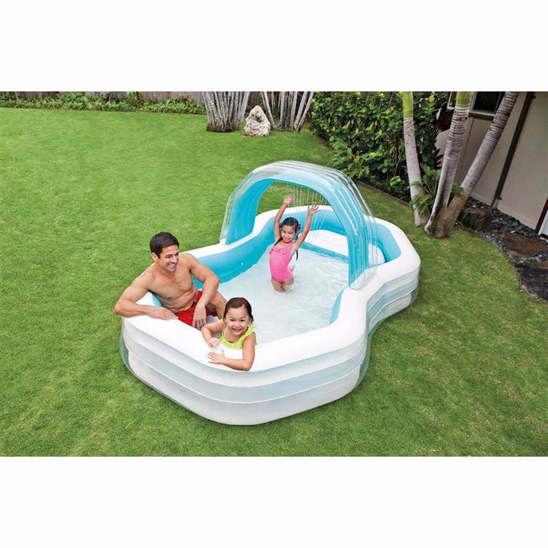 Семейный надувной бассейн Intex 57198 Swim Center Family Cabana Pool (310x188x130 см)