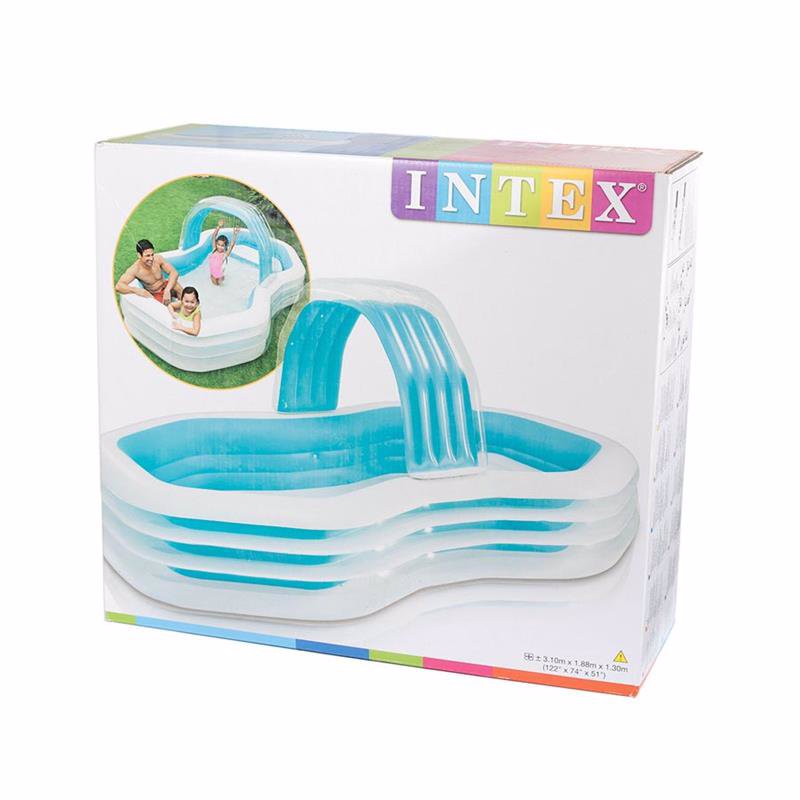 Семейный надувной бассейн Intex 57198 Swim Center Family Cabana Pool (310x188x130 см)