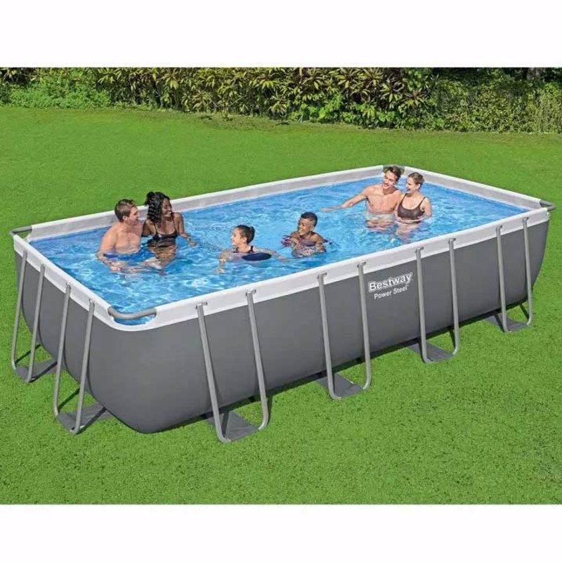 Прямоугольный каркасный бассейн Bestway 56465 Power Steel Frame Pool (549х274х122 см)