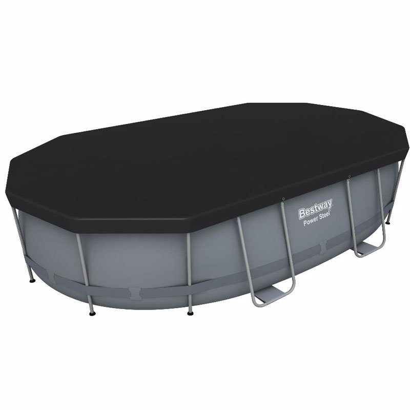 Овальный каркасный бассейн Bestway 56448 Power Steel Frame Pool (488х305х107 см)