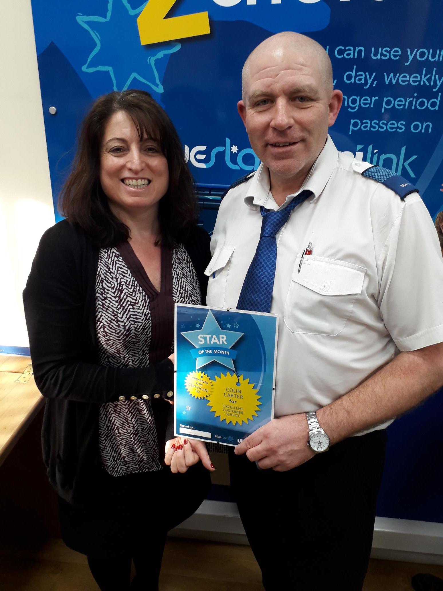 manager Chrysie and winner Colin