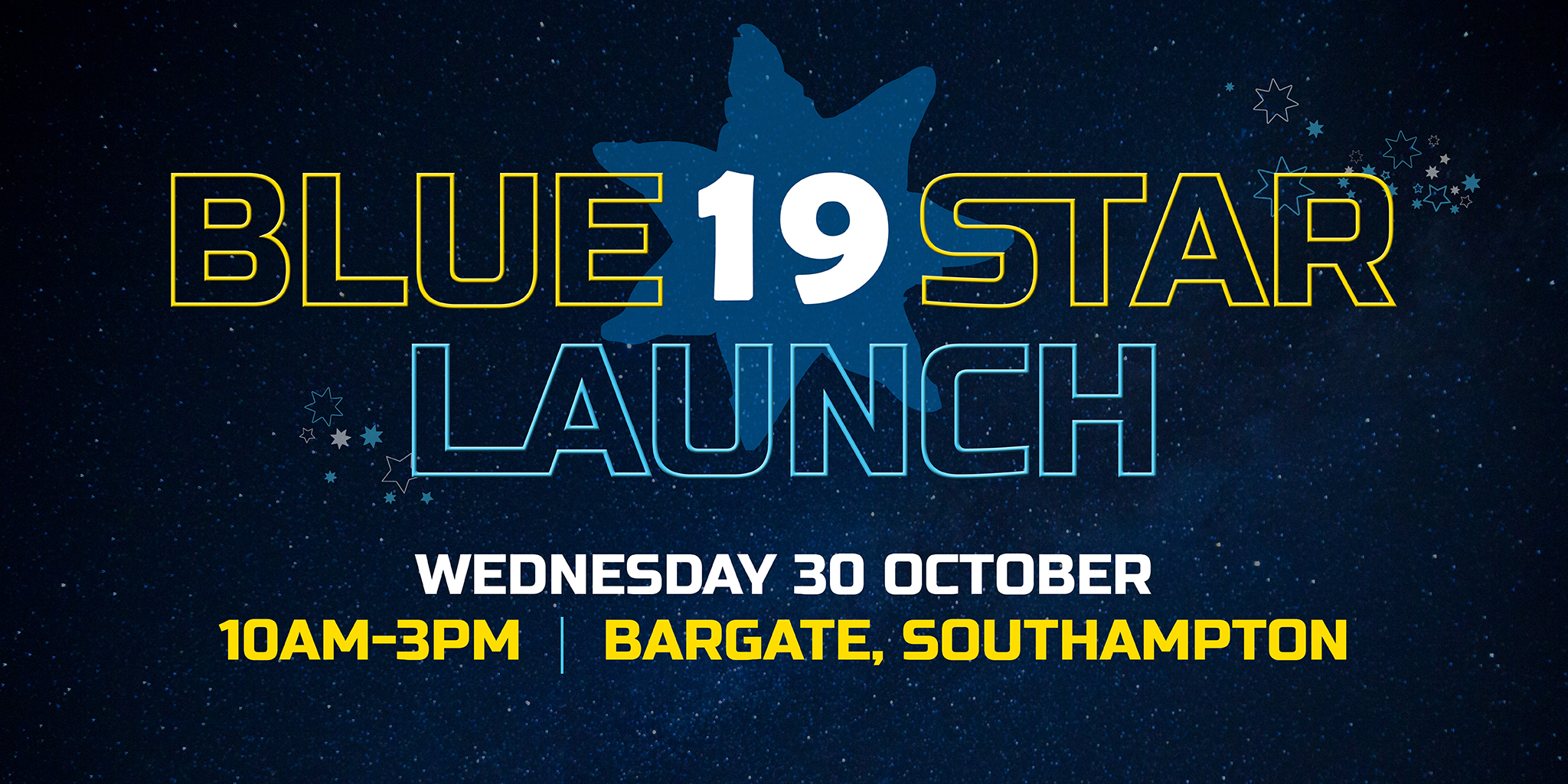 Bluestar 19 launch - Wednesday 30th October,10am-3pm, Bargate Southampton
