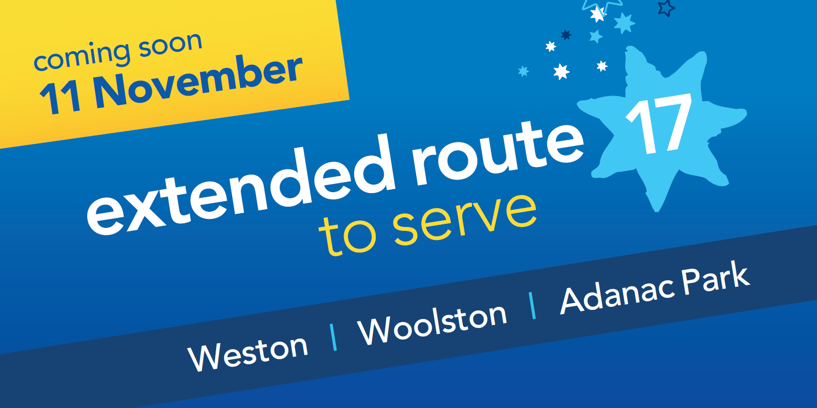 Bluestar 17 extended to serve Woolston and Weston