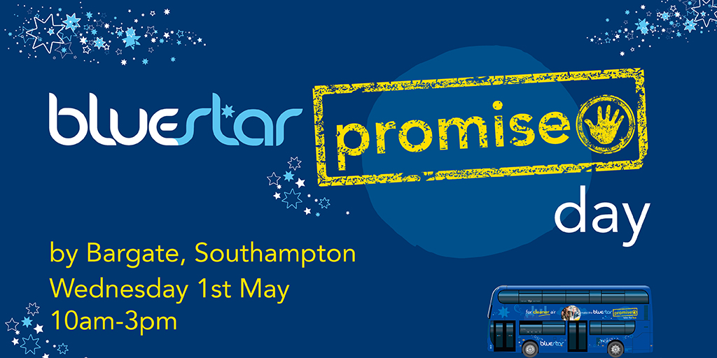 The Bluestar Promise Day will be held on Wednesday 1st May by the Bargate in Southampton.