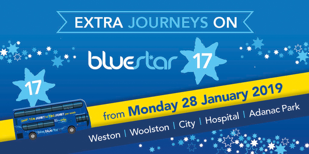 Extra journeys on Bluestar 17