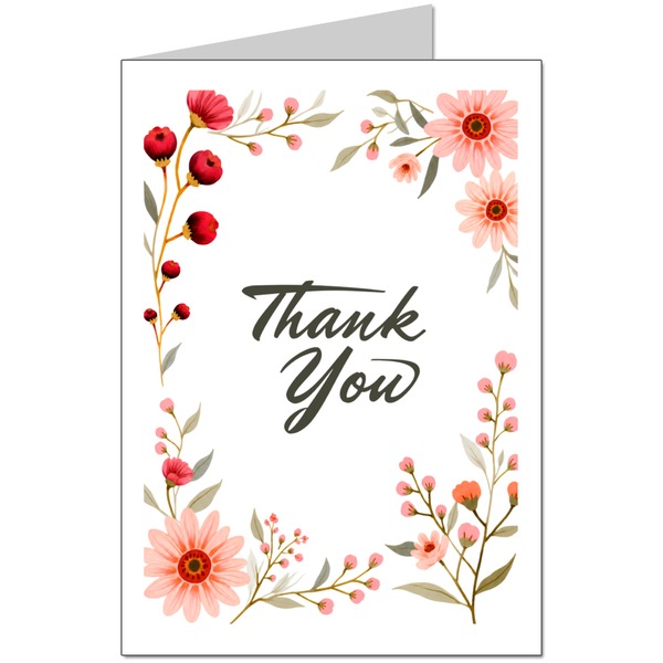 Thank You Floral Greeting Card Card