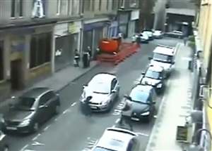 Crazed driver rams pedestrian