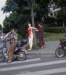 Sex doll slows speeders