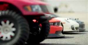 Radio-controlled car chase