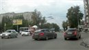 AMG Merc drifts on dashcam