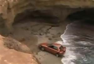 Motorists Drives Over Cliff