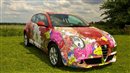 Green car gets paint job