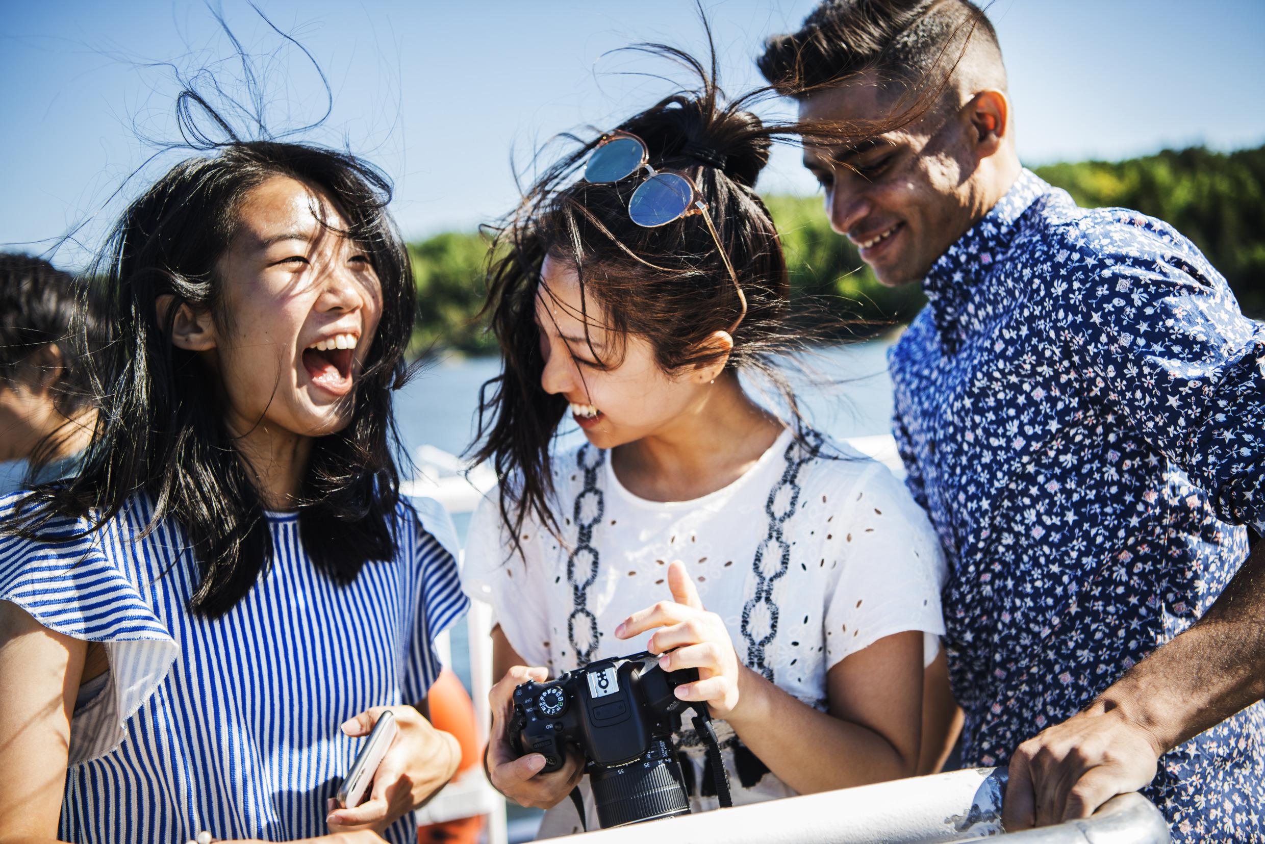 Friends by the water