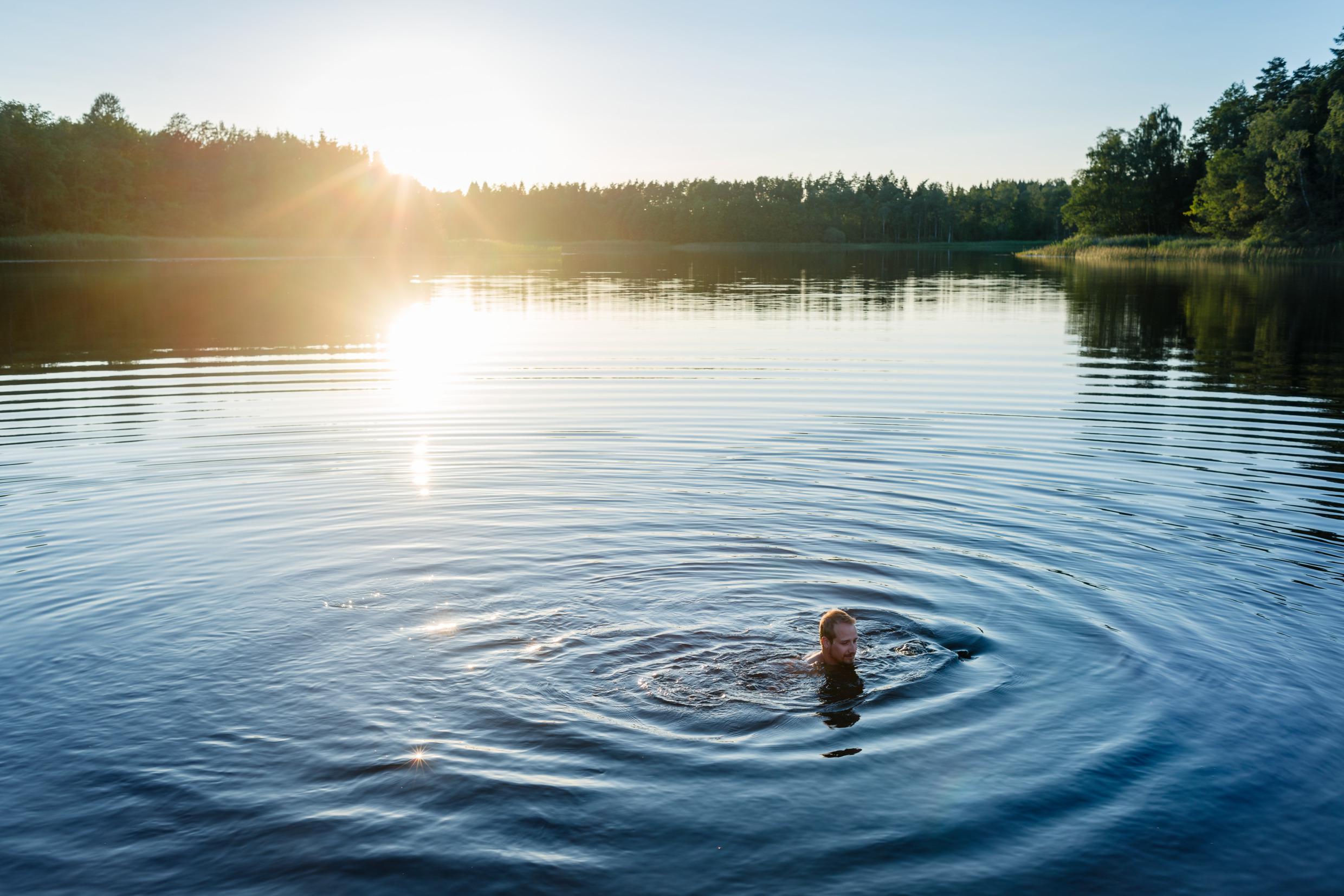 Evening swim