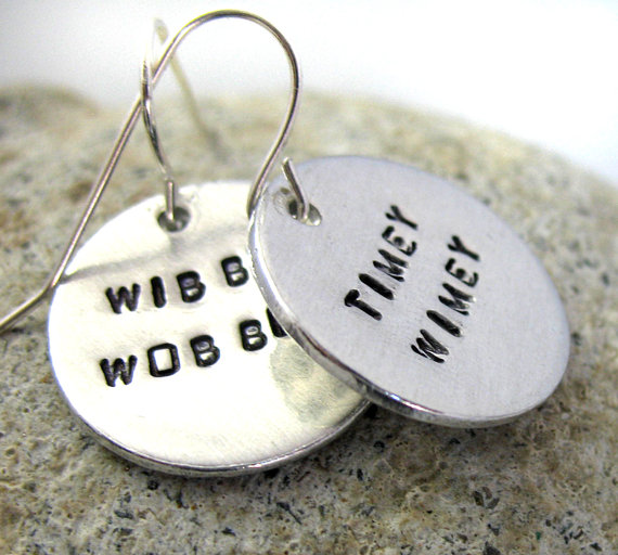 Doctor Who time earrings Timey Wimey