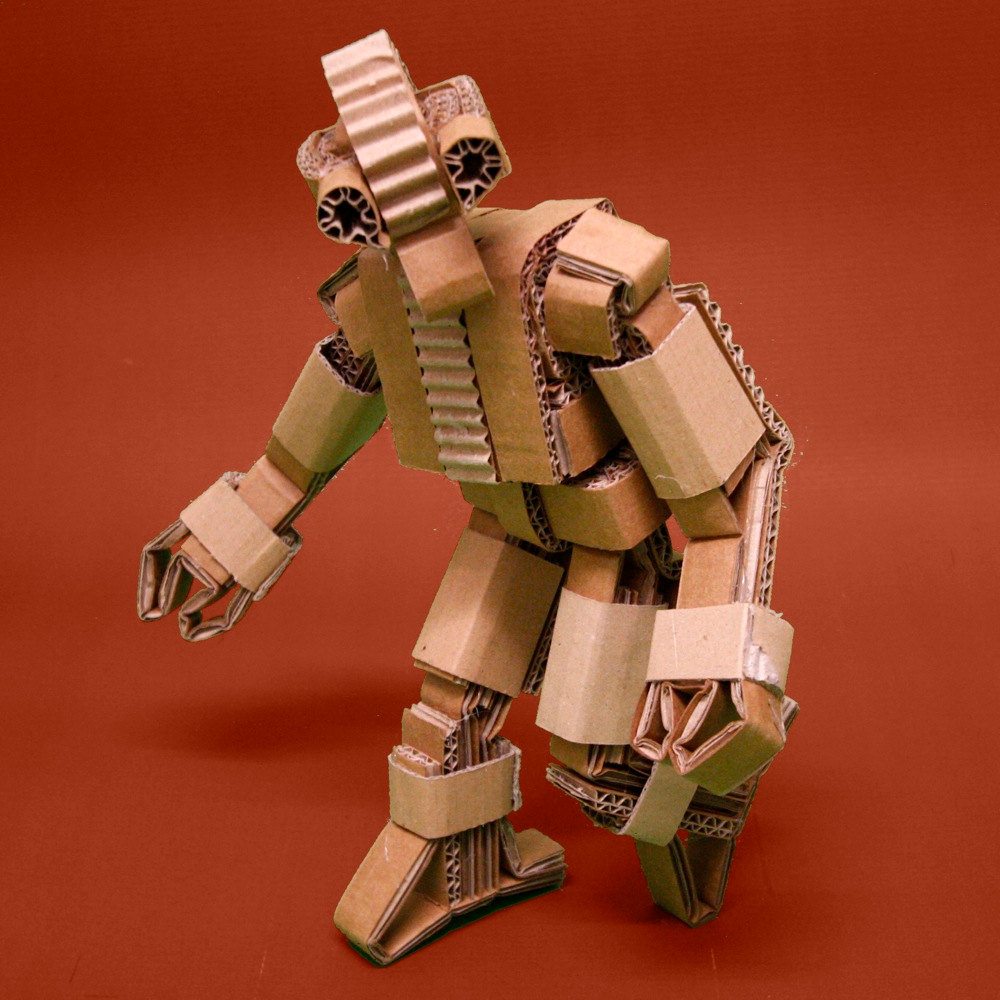 Papercraft cardboard robots