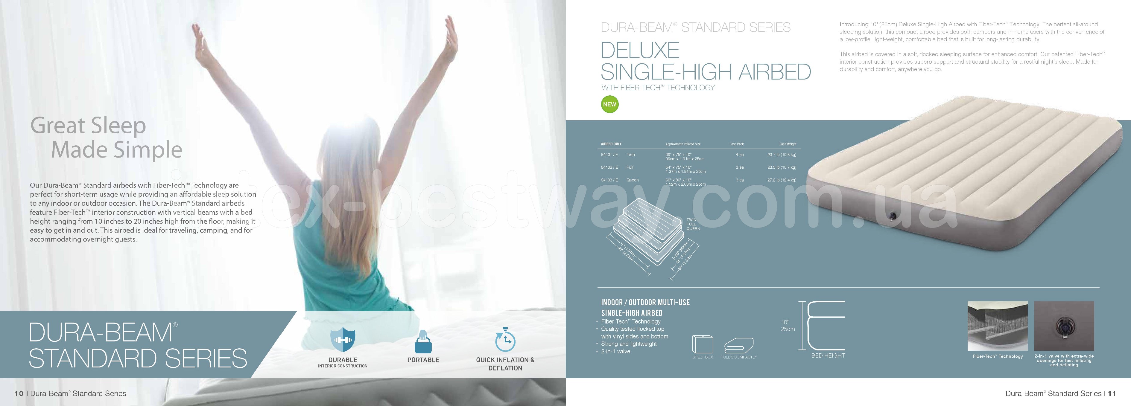 Надувной матрас Intex 64103 (152x203x25 см)