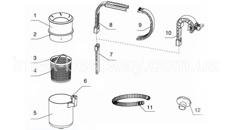 Скиммер для бассейнов Intex 28000 Deluxe Wall Mount Surface Skimmer (Интекс 58949)