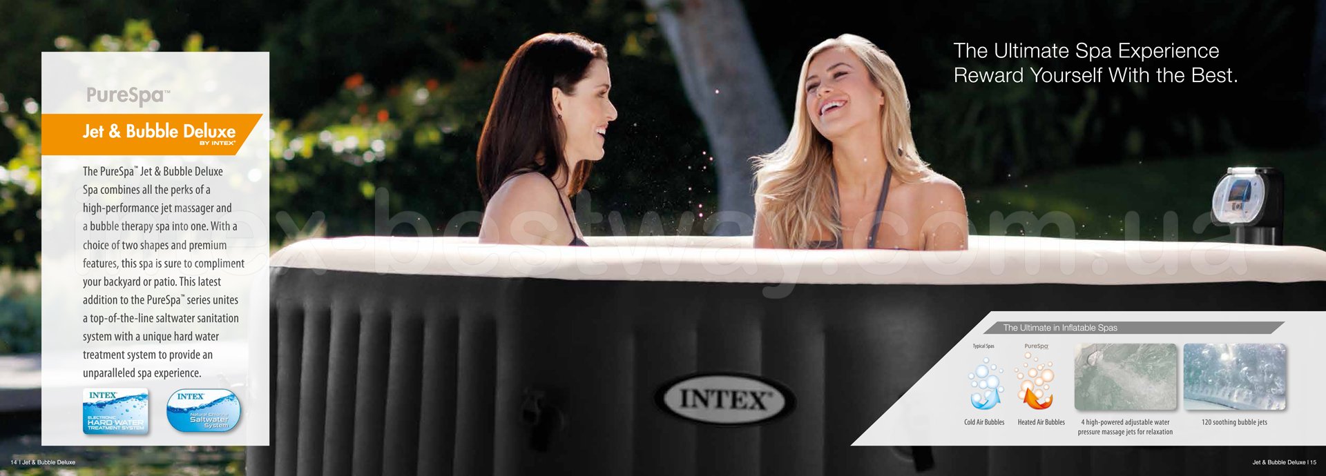 Надувной СПА-Джакузи Intex PureSpa Jet & Bubble Deluxe