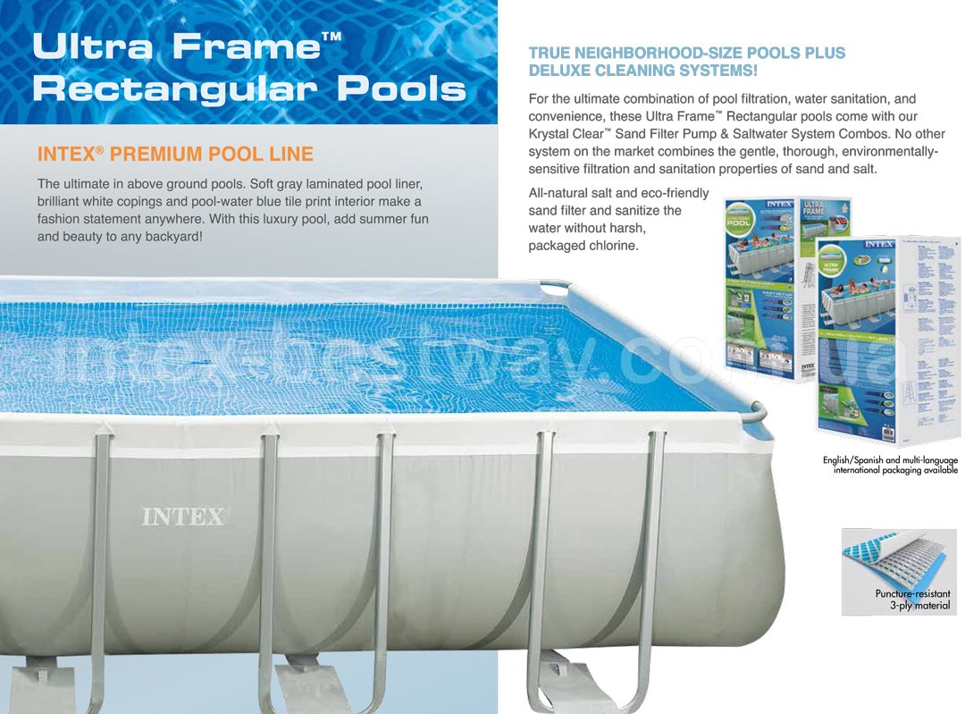 Прямоугольные каркасные бассейны Ultra Frame Rectangular Pools