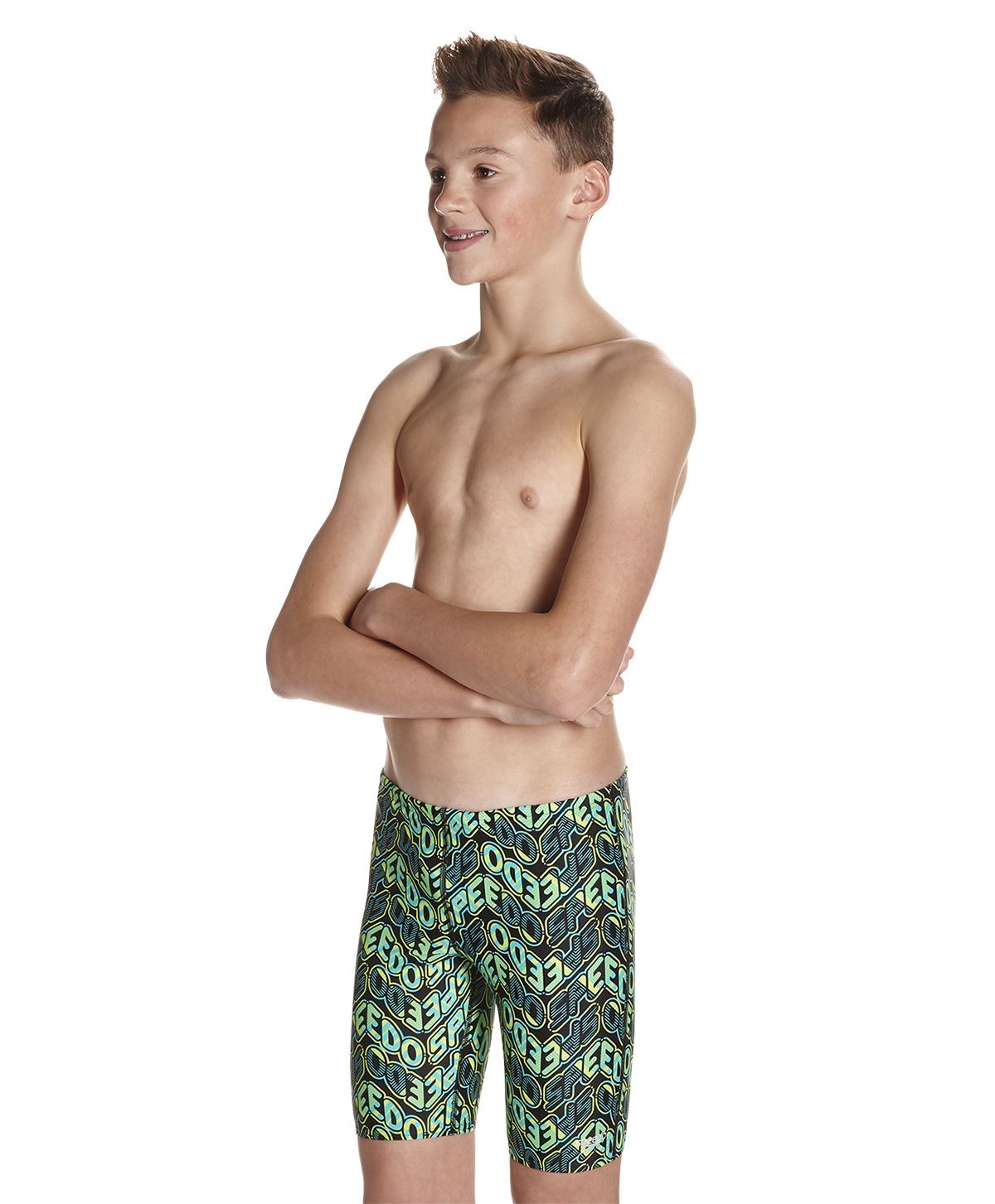 Speedo Allover Design Junior Jammer Boys Swimming Shorts Swim Trunks ... Speedo-Allover-Design-Junior-Jammer-Boys-Swimming-Shorts-