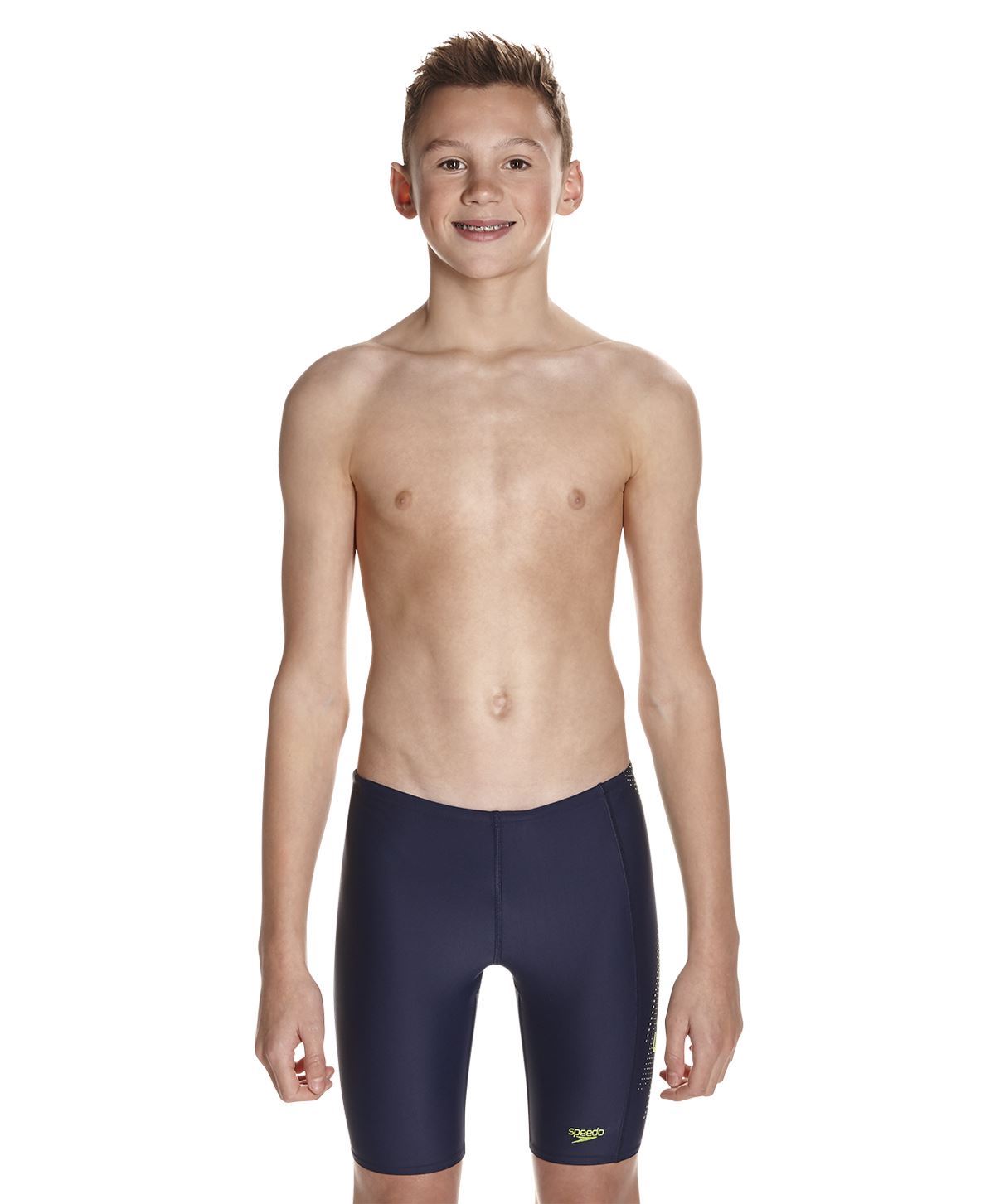 Speedo Logo Panel Junior Jammer Boys Swimming Shorts Tight Swim Trunks