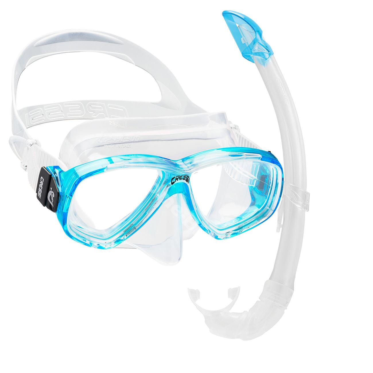 Cressi PerlaMare Adult Snorkelling Scuba Mask and Snorkel Set Swimming