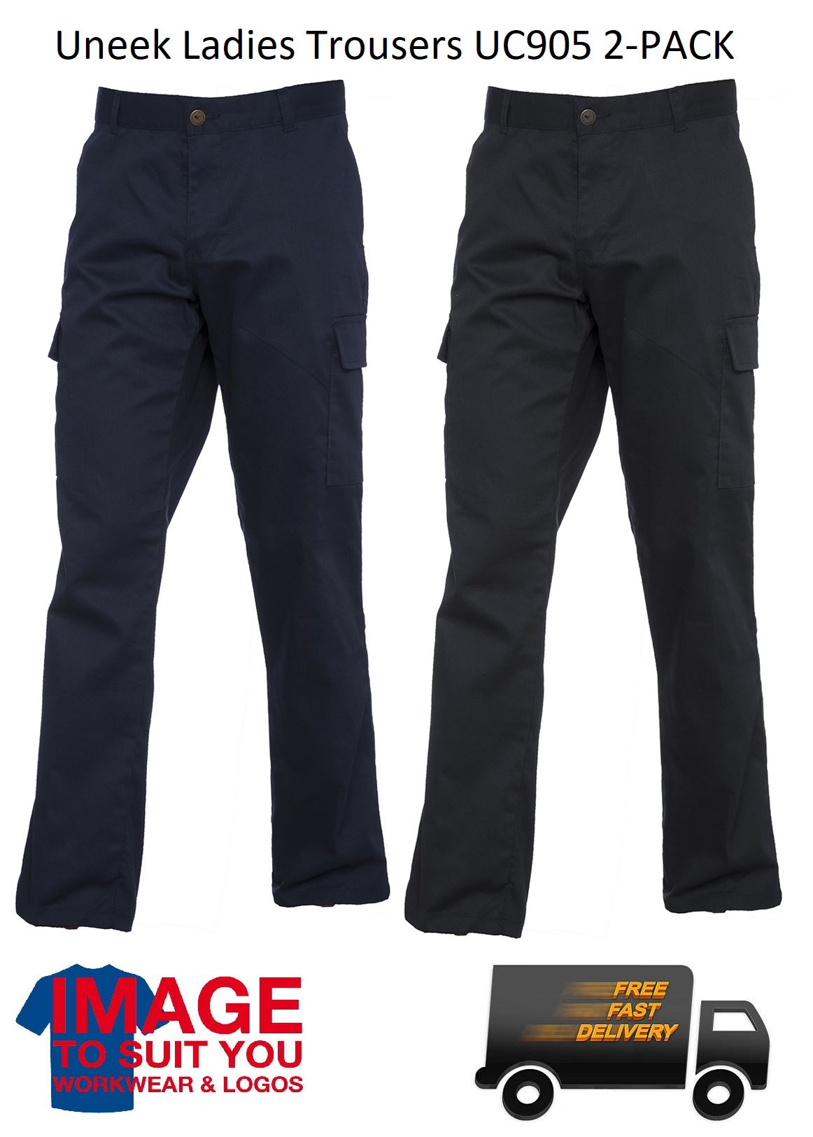 Unisex Cargo Trouser With Knee Pad Pockets UNEEK Workwear Combat Work Pants