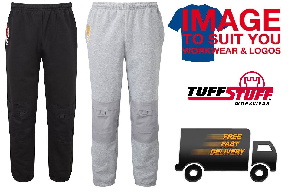 Mens Tuffstuff Comfort Work Jogging Bottoms Pant Joggers Knee Pad Pockets eBay
