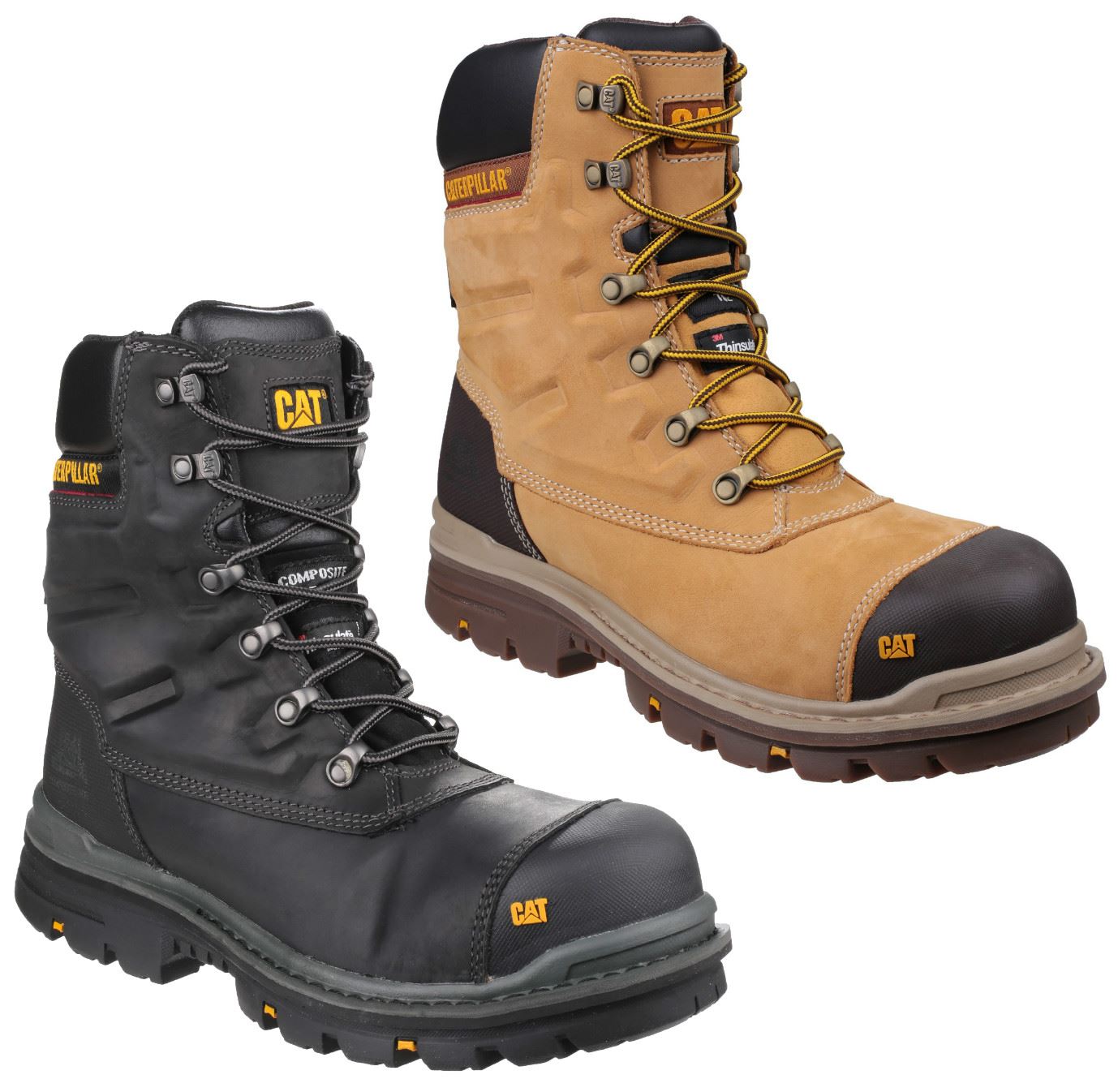 Caterpillar premier waterproof safety Composite work boots side zip eBay