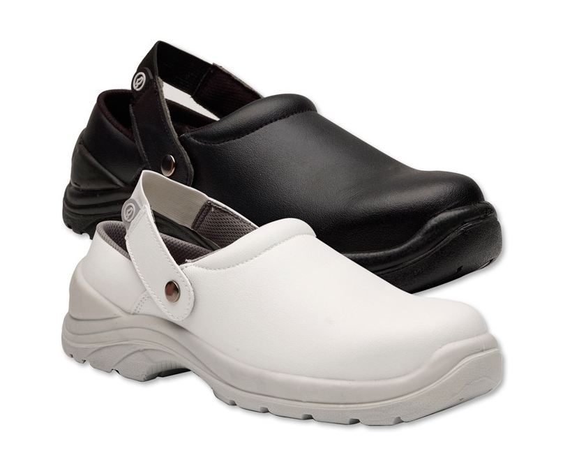 Blackrock Hygiene Clogs Safety Work Shoes Black Food Safe Steel Toe Cap
