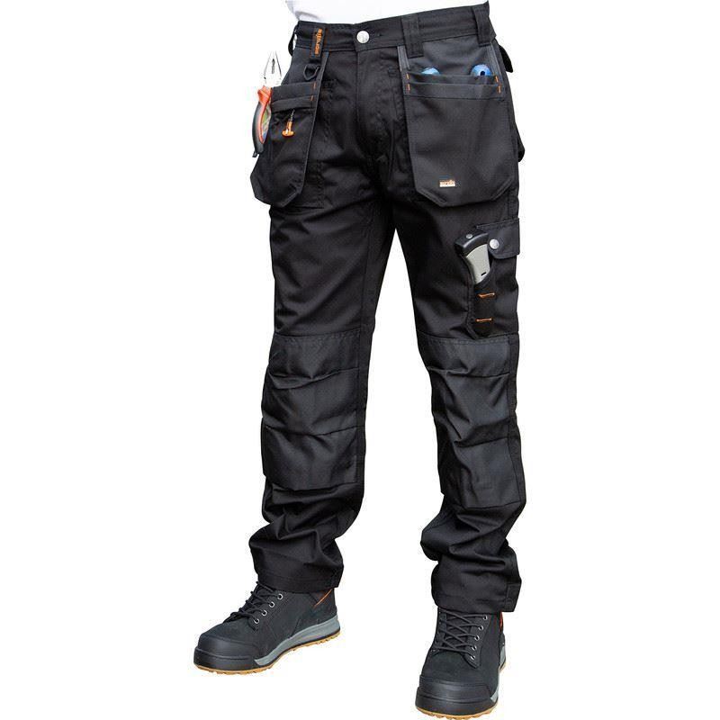 Scruffs Worker Plus Trousers Black Navy Size 28-38 With Free Knee Pad Or Belt
