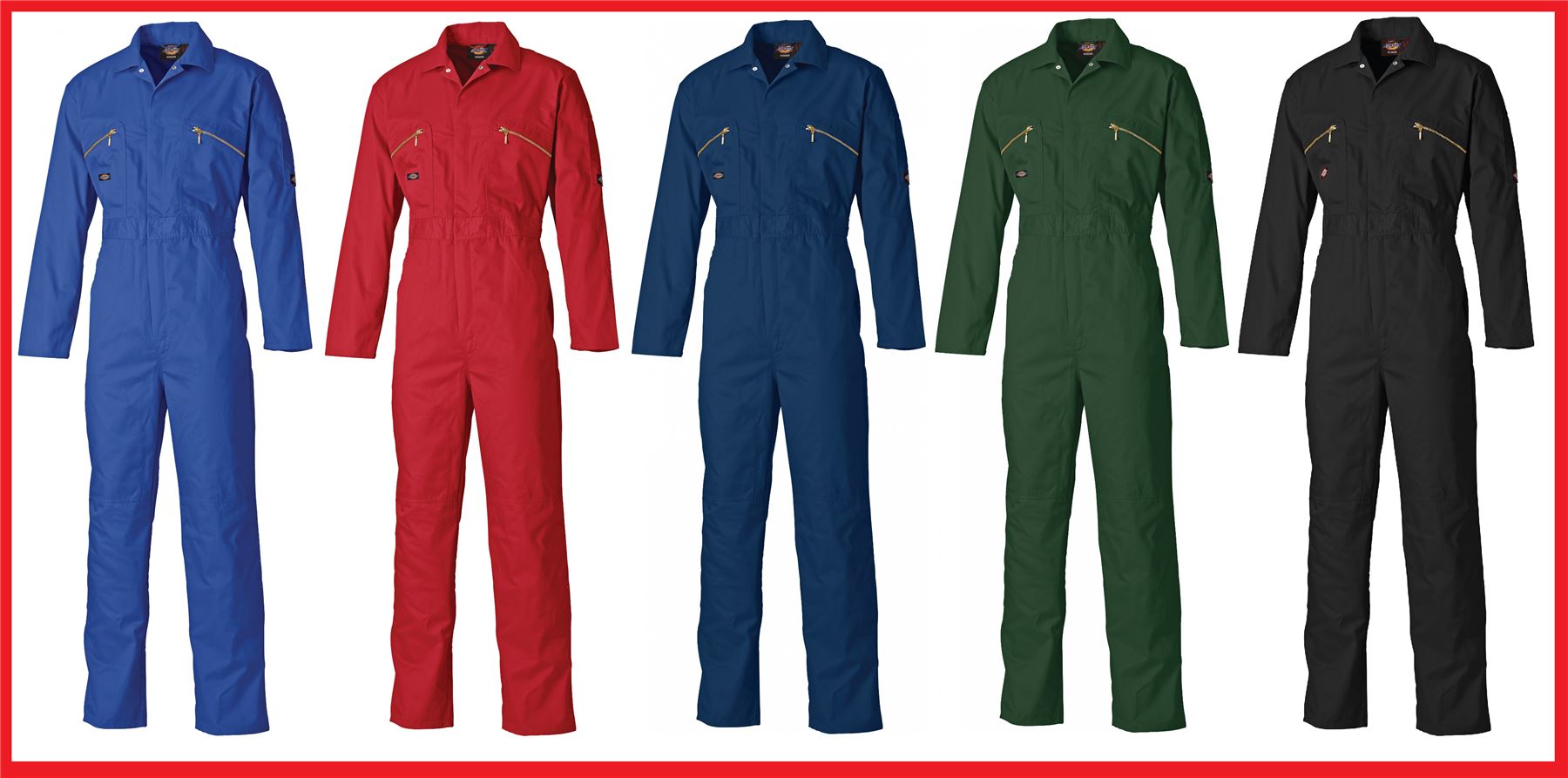 Mens Dickies Redhawk Coverall Overalls Boiler Suit WD4839 Zip Front eBay