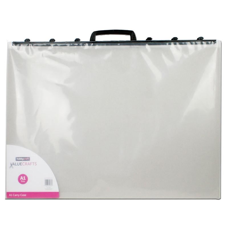 Hobbycraft Clear Carry Case A1 Portfolio Artist Art Waterproof Folder