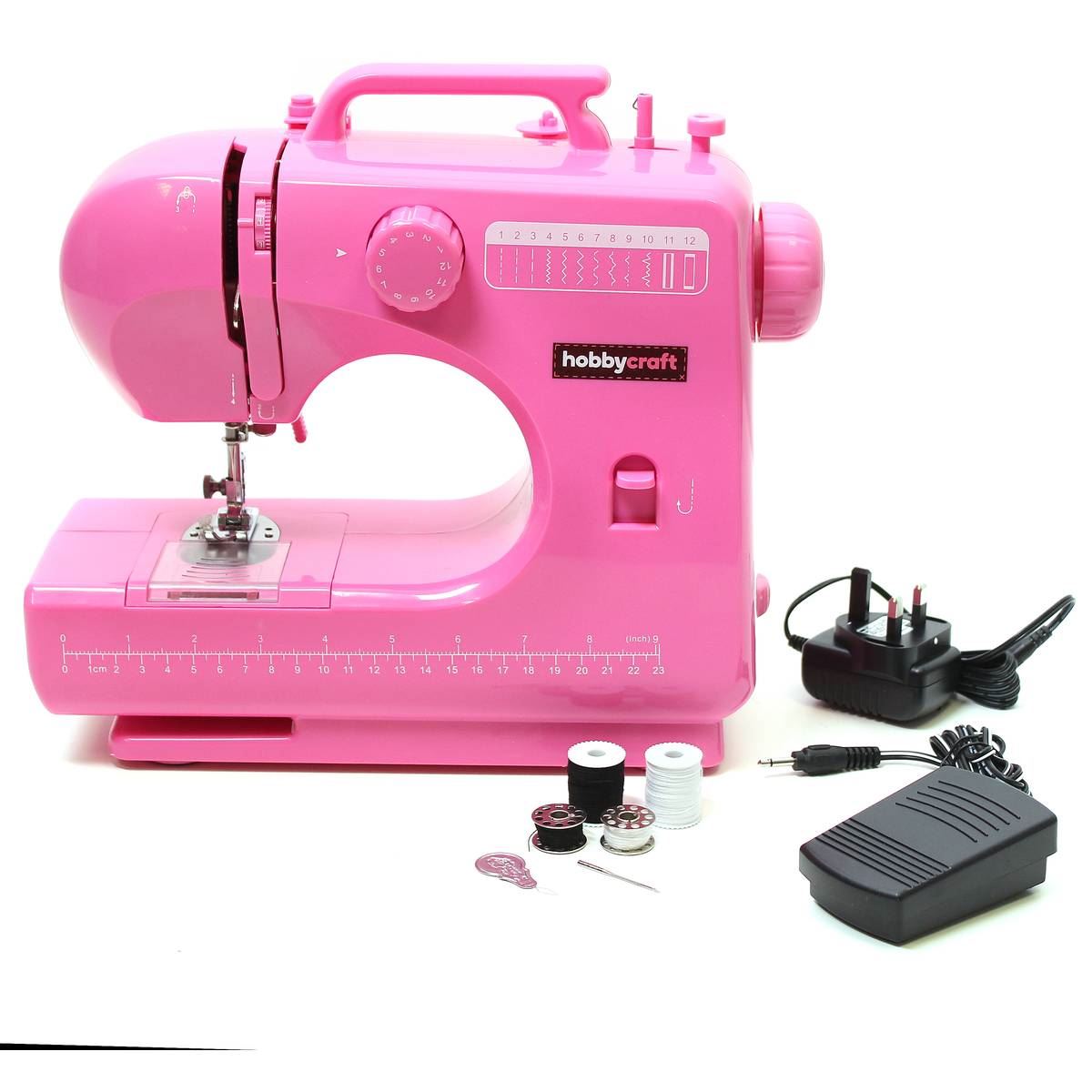 Hobbycraft Pink Midi Sewing Machine Stitching Craft Foot Pedal