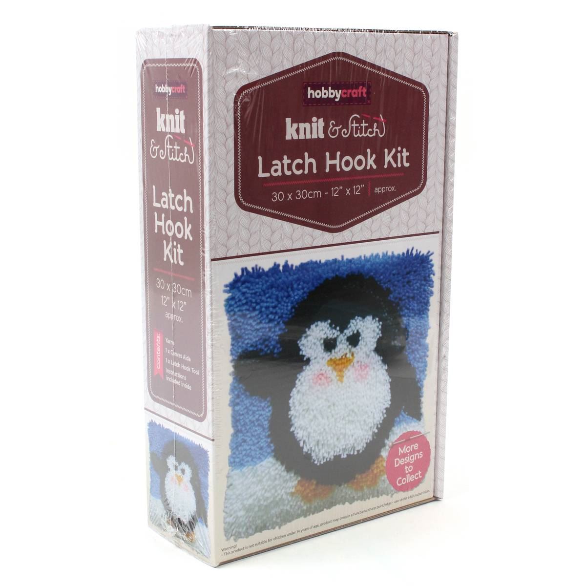 Hobbycraft Latch Hook Kit 13 x 13 In Cushion Cover Rug Wall Decoration