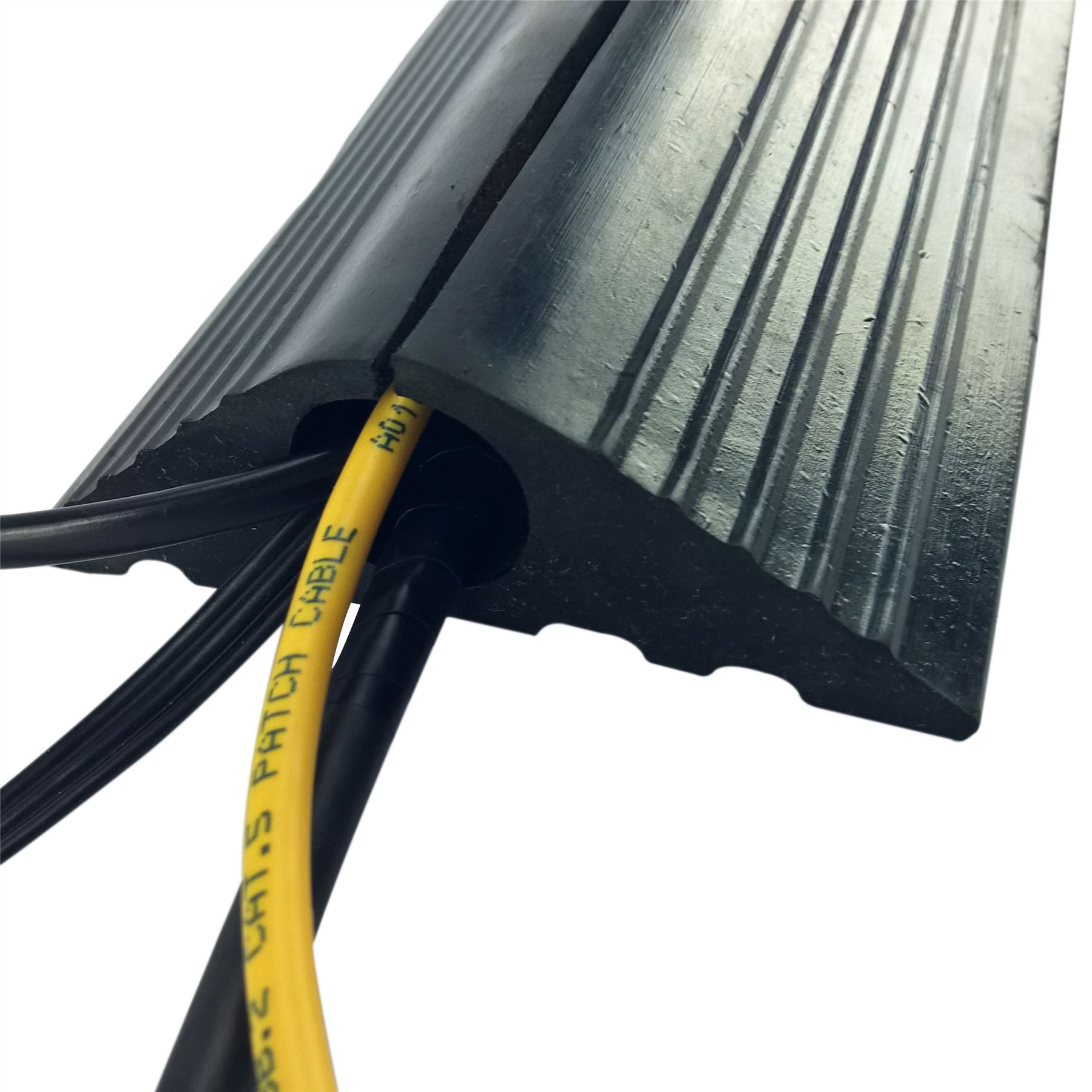 Rubber Bumper Safety Floor Mat Cable Wire Lead Protector Trunking Cover