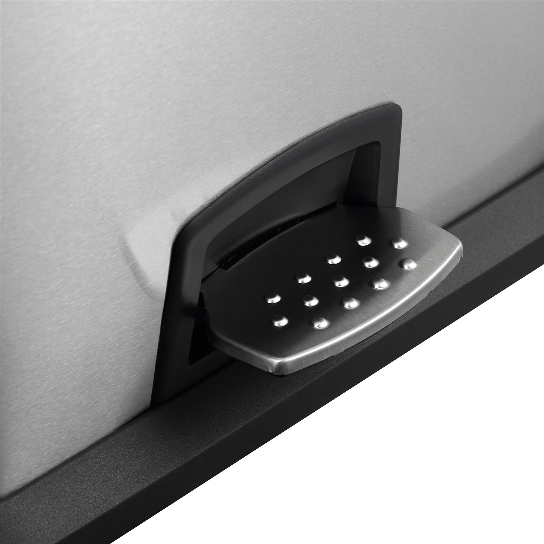 60L Dual Compartment Kitchen Rubbish Bin with Foot Pedal for Waste