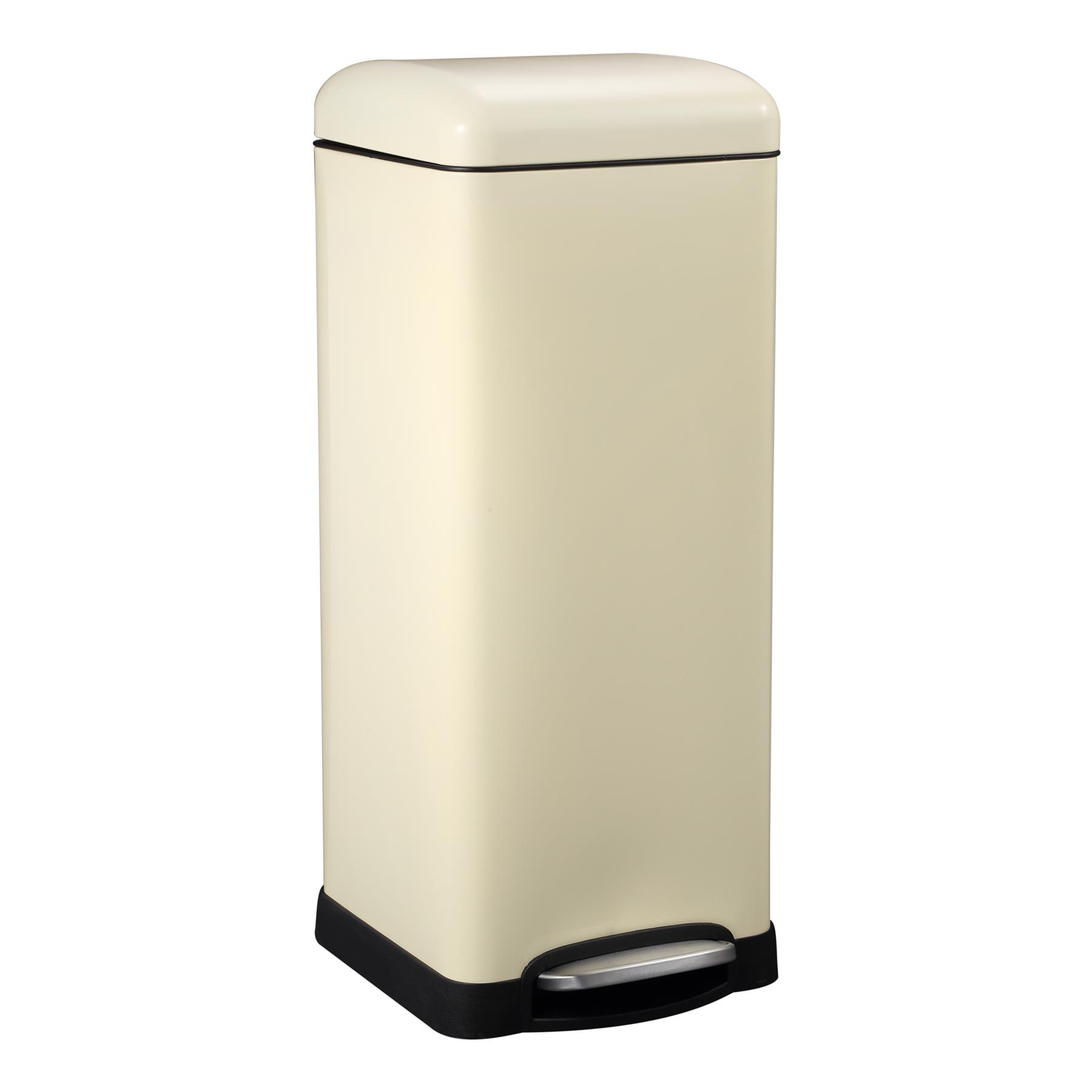 30L Steel Kitchen Rubbish Waste Bin with Foot Pedal and Soft Close Dome