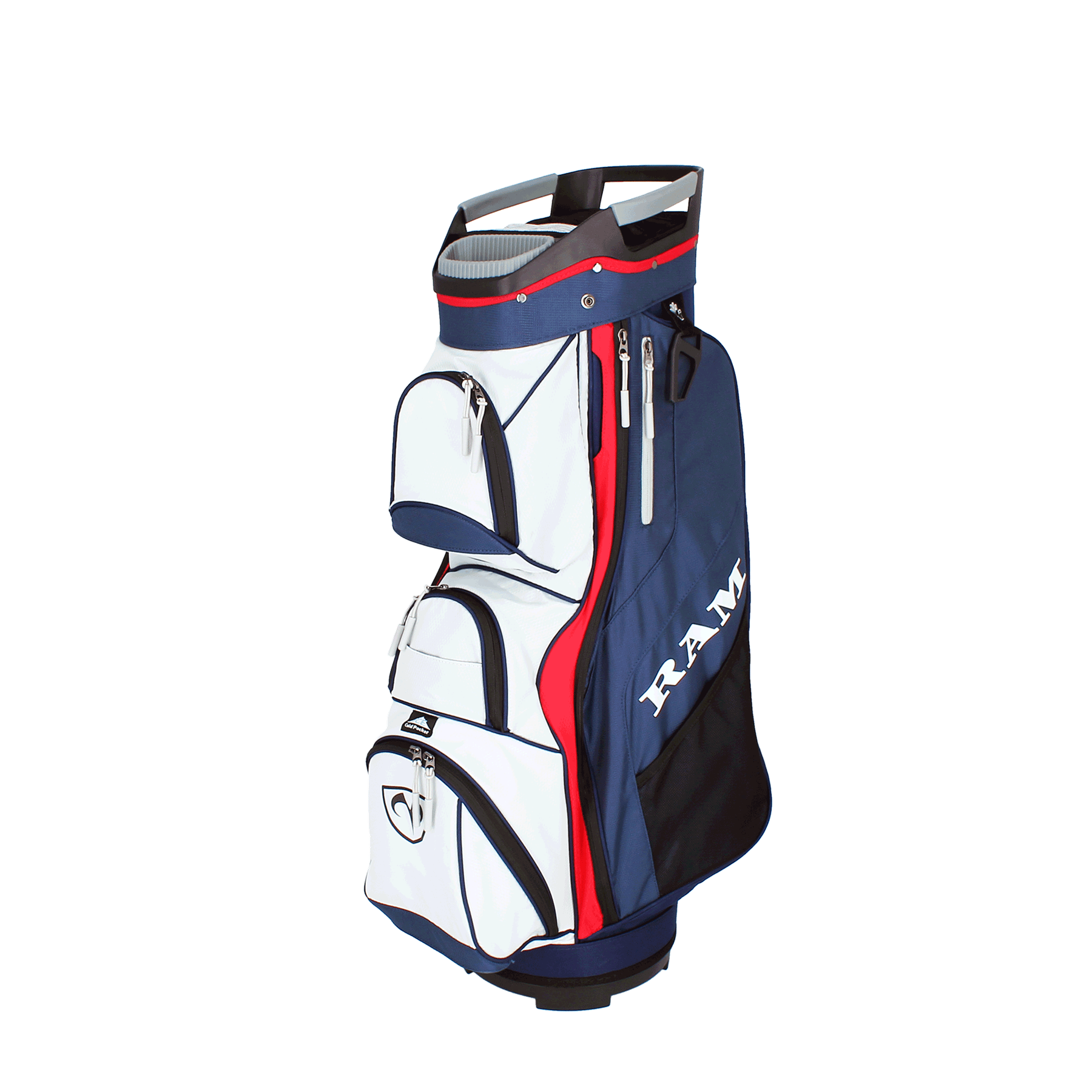 Ram Golf Deluxe Cart Bag with 14 Full Length Dividers and Putter Hole